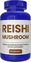 Reishi Mushroom 90 Capsules, Potent Mushroom Supplement for Immune System Support and Defense by Double Wood, Heart Health, Quality Sleep (100% Organic, Vegan, Non-GMO)