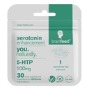 brain feed Serotonin Supplements (30) | 1-a-Day Serotonin Mood Support | 5HTP 100mg Per Tablet from Griffonia Seed Extract | Natural Serotonin Booster | 1 Month Supply