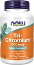 NOW Foods Supplements, Tri-ChromiumTM 500 mcg con Cinnamon, Co-Factor Insulina*, 180 cápsulas Veg