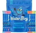 Pacote de amostra de recuperação de fim de semana de Waterboy □ 3,200mg Pacotes de pó de eletrólito □ Ginger + L-Theanina + Vitaminas □ Sem açúcar, Todos naturais, Glúten Livre □ 12 Misturas de vara de bebida (Pacote de sample)