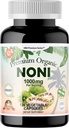 Dr.K&C HNHusa Premium Organic Noni 1000 mg 120 Kasviskapselit Tehokas Pure Antioksidantit Tuki Immuunijärjestelmä Kokonaisterveys Morinda Citrifolia Extract Vegan Ei GMO Ei täytettä Lisäravinteet
