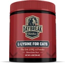 L-Lysine para gatos e Kittens - 900 mg L Lysine Powder para gatos para inmunidade e apoio respiratorio - Suplemento para gatos con L-Lysine, Prebióticos, Krill, e DMG para o sistema inmunitario, saúde ocular e e esneecemento