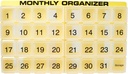 31 oddílů, 1 za den, 4 týdny Monthly Pill Organizer by Promed. Obsahuje Tray a 8 odnímatelných prostorů. (Žlutá)