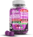 Probióticos vaxinais para mulleres Gummies con Cranberry, Uva Ursi, Horsetail, D-Mannose, Prebióticos e encimas dixestivos, Suplemento Vaginal de Saúde para pH Balance Flora Odor VBiotic