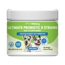 Pet Wellbeing - Ultimate Probiotic 9 Strains for Cats and Dogs - Natural Support for Digestion and Urinary Tract Health 160 Grams.