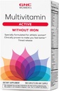 GNC Women' Multivitamin Active without Iron, Supports an Active Lifestyle, 30+ Nutrient Formula, Promotes Bone ' Joint Health, Helps Energy Production, 180 Caplets