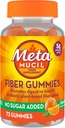Metamucil Fiber Gummies for voksne, Ingen sukker tilsatt orange Flavor, 5g Plant Basert Prebiotisk Fiber Supplement Blanding, 72 Count
