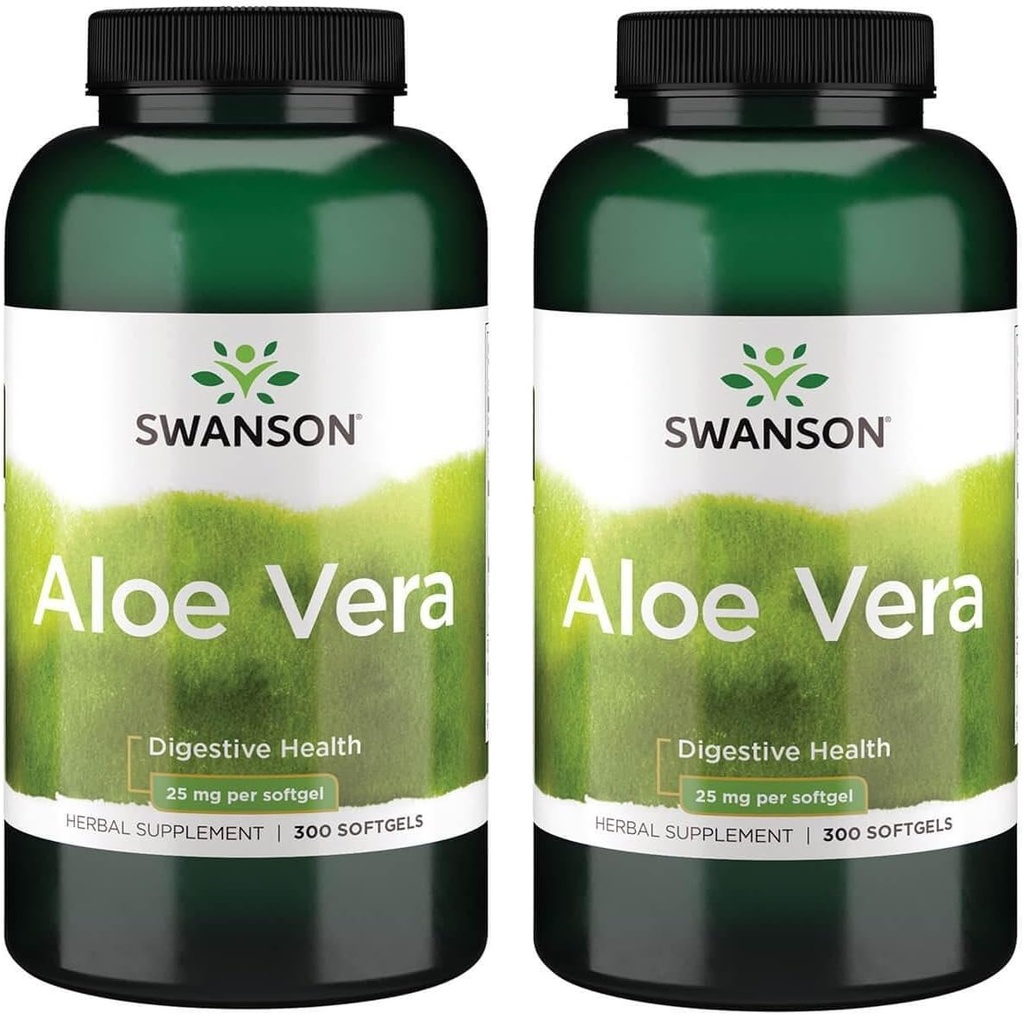 Swanson Aloe Wea 25 Milligraphs 300 Sgels (2 แพค)