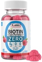 Biotin Gummies Sugar Free – 5,000 mcg High Potency Biotin for Hair, Skin & Nails – Zero Sugar, Non-GMO, Gluten Free, Vegan Raspberry Gummies – 60 Count