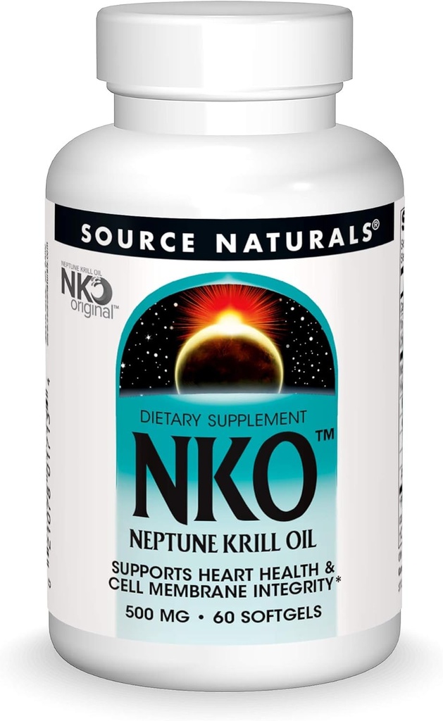 Lähde Naturals NKO Neptune Krill Oil, tukee Heart Health & Cell Membrane Integrity * 500 Mg - 60 Softgels