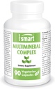 SuperSmart - Multimineral Complex Supplement (Full Spectrum) - med magnesium, sink, bor, kalsium, kromium, selenium, jodin, kalium | Ikke-GMO og glutenfri - 90 vegetariske kapsler