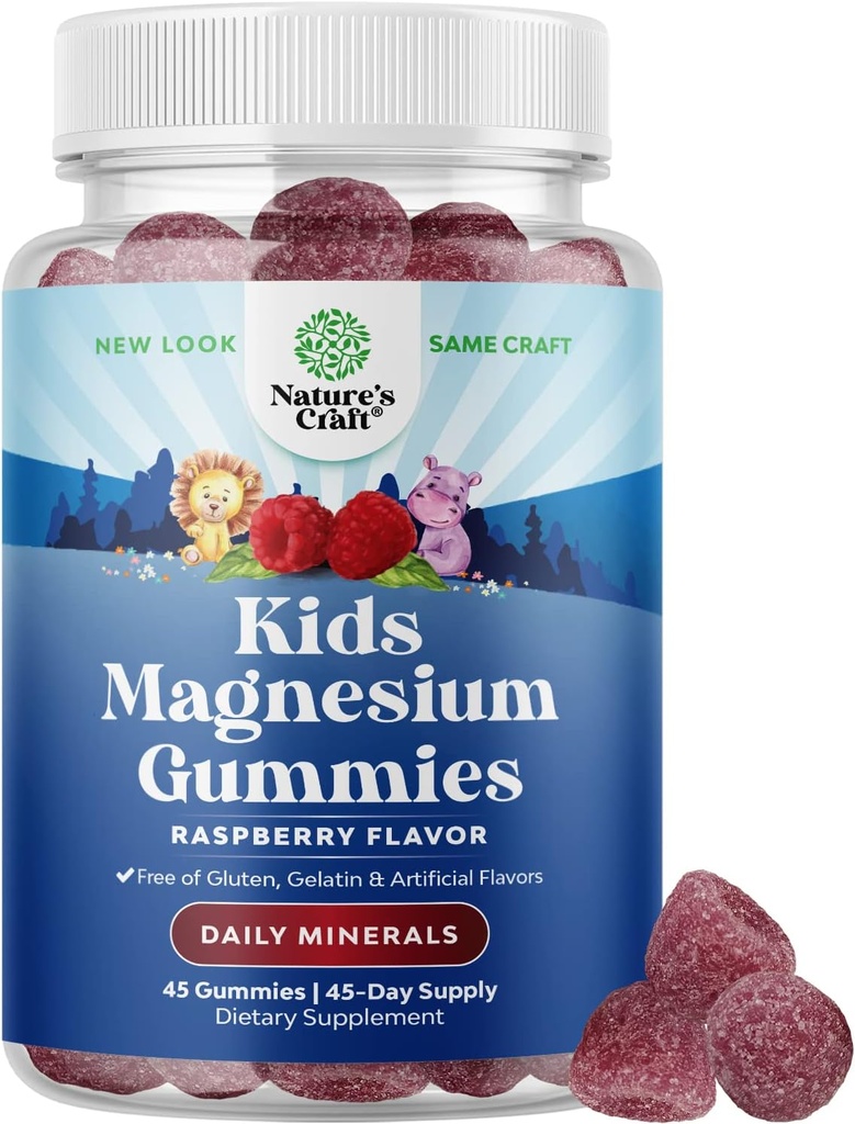 Magnesio Gummies - Mg Citrate lasaigarria Raspberry Flavor-ekin - Magnesio lasaigarria Nerve Health Muscles & Heart Support-erako - Mag Citrate Gummies - 45 Count Pack