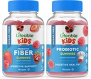 Elujõuline Suhkruvaba Preciotic Fiber Kids + Probiootikumid + Prebiootilised kiudained lapsed, Gummies Bundle - suurepärane maitse, vitamiinilisand, Gluteenivaba, GMO-vaba, närimiskumm