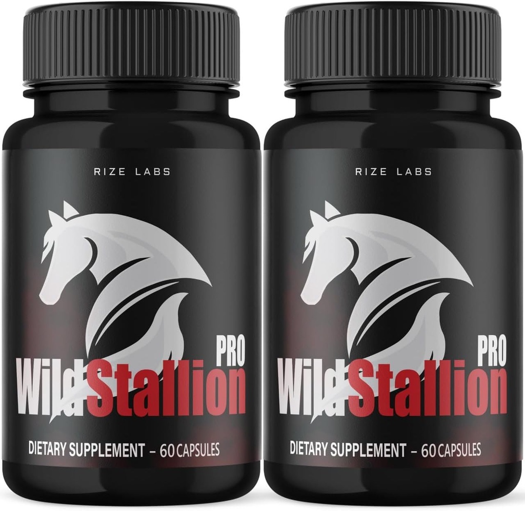 Rize labs Wild Stallion Pro Cápsulas, Wild Stallion Pro para homens, Wild Stallion Pro Suplemento de Performance Comentários, Wild Stallion Pro Suporte Masculino (120 Cápsulas) (Pacote de 2)