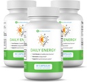 Ben's Natural Health Daily Energy B-Vitamin Complex with TMG and Zinc for Natural Energy, Stress, Focus & Immune Support, 30 Capsule, 3 Pack