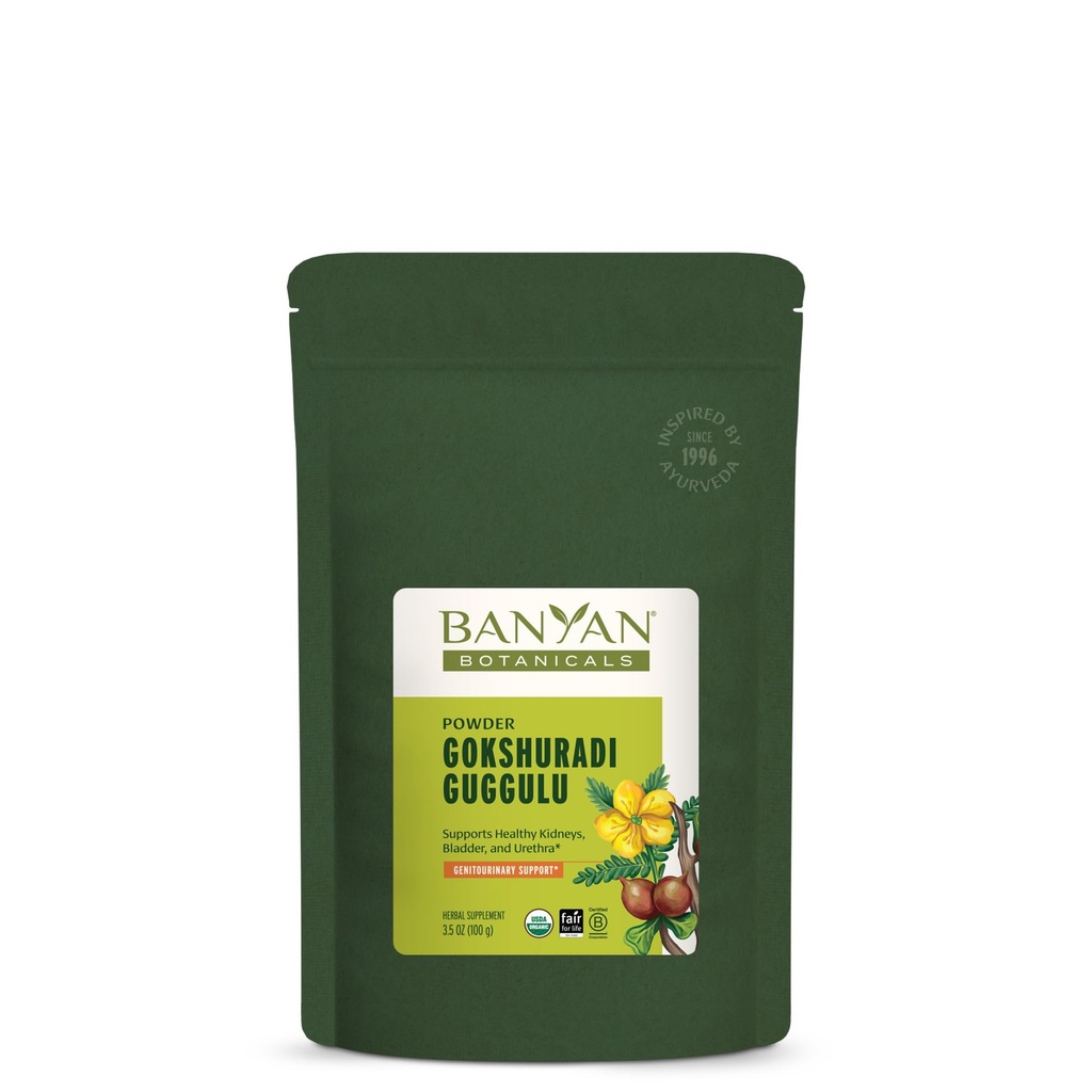 Banyan Botanicals Gokshuradi Guggulu Powder – Organic Ayurvedic Supplement with Guggulu & Gokshura – for Healthy Urinary Tract and Kidney Support* – 3.5 oz – Non-GMO Sustainably Sourced Vegan