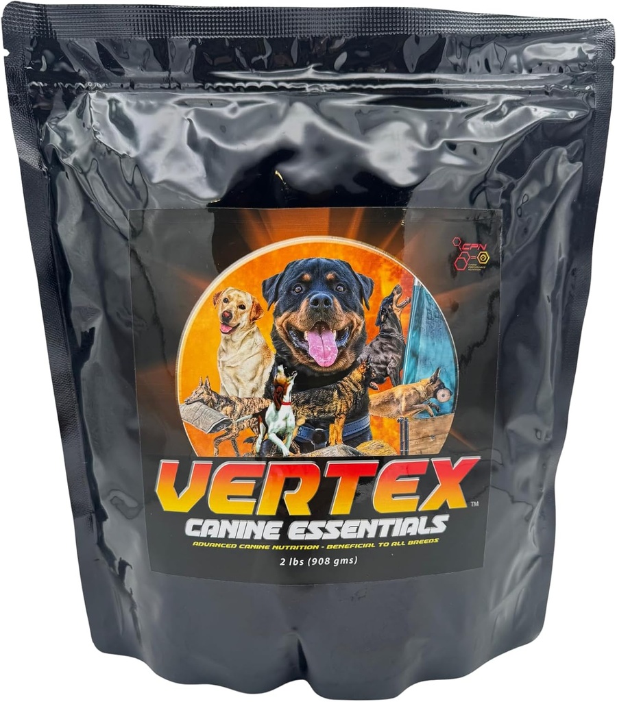 ملحق رقم " Vertex High-Performance Dog - Predigested Liver, Whey " Egg Protein - Supports Muscle, Recovery, Fertility, Digestion " Milk Production - Ideal for Working, Breeding " Active Dogs - 4LBS