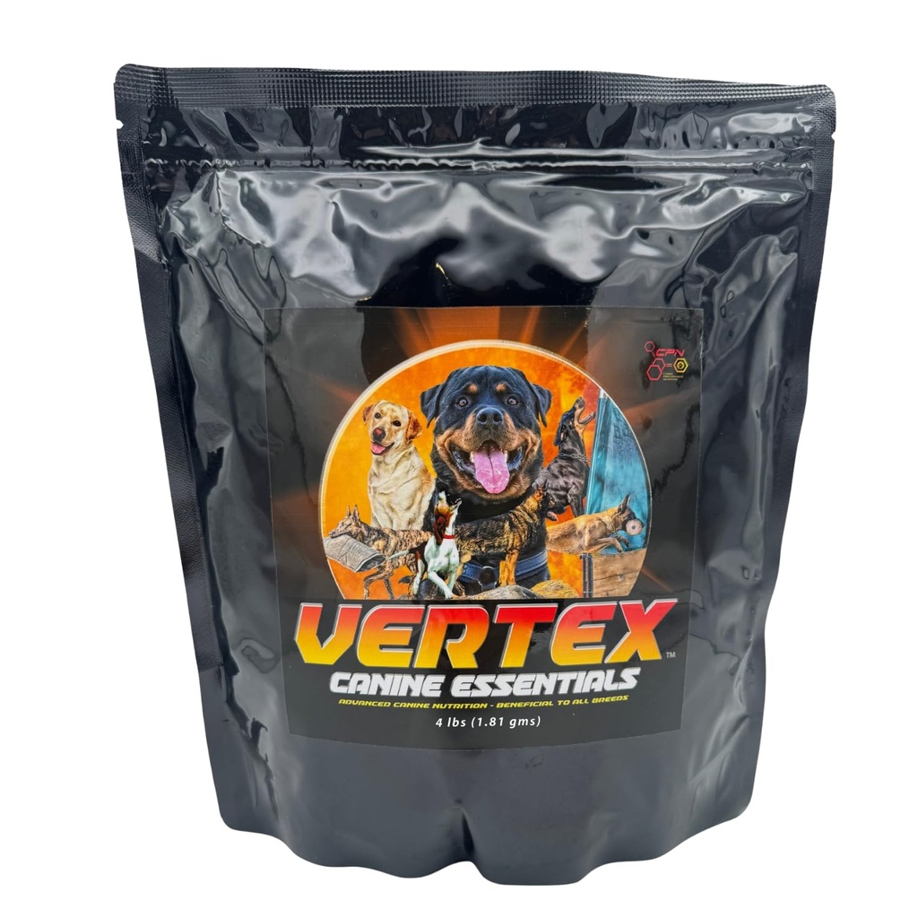Vertex Canine Essentials High-Performance Dog Supplement – Predigested Liver, Whey & Egg Protein – Muscle Growth, Recovery, Fertility & Milk Production– Active, Working & Breeding Dogs, 4lbs Nutrition