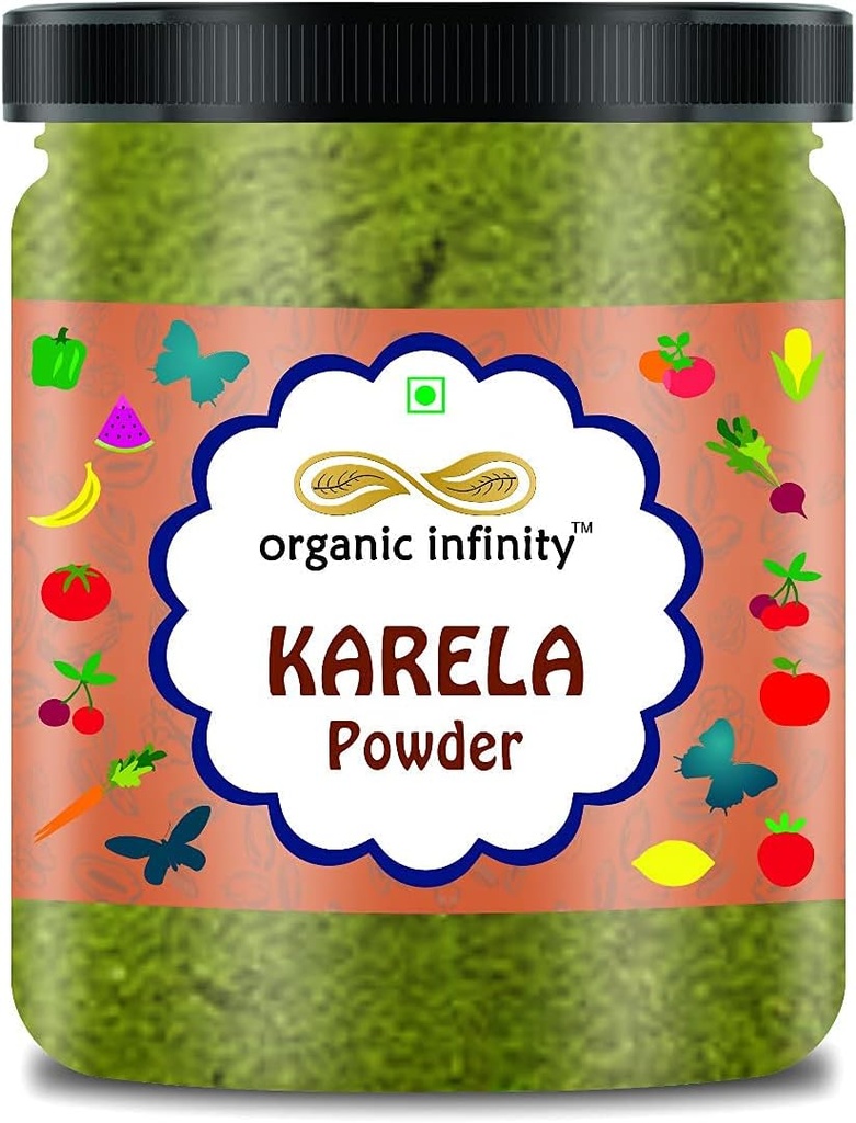 Karela Powder, Bitter Melon Powder, Drinking Eating Edible Pimples Hair Growth Weight Loss Juice - 200 GM
