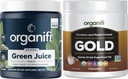 Organifi Green Juice Superfood Powder (30 Servings) i Gold Chocolate (20 Servings) - Kontrola wagi, Detox Cleanse, Resteful Sleep, Stress Relief and Immunity Support - Gluten Free, Wegan, Whole Food