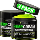 (2Eck) Natural Hemp Cream - El màxim "Gel Rub" a Soothe Discompert - Cream amb Petroli, Andica, MSM, MS Glucosmina, MSM, Alo, Turmeric, Boswellia ràpida - Absyra, Niz - 4 oz Total
