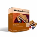 BestMed Protein Bar – 15g Protein, Low Carb, Low Sugar, High Fiber, Low Calorie Meal Replacement Nutrition Bar, Healthy Snack for Weight Management Diet (Double Berry, 7 Count)