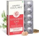 Happy Cultures Goodbye Gas, Chewable Gas Relief Capsules for Digetical Health, Bloating and Inditrable with Simelicone 50mg - 30 Chewables