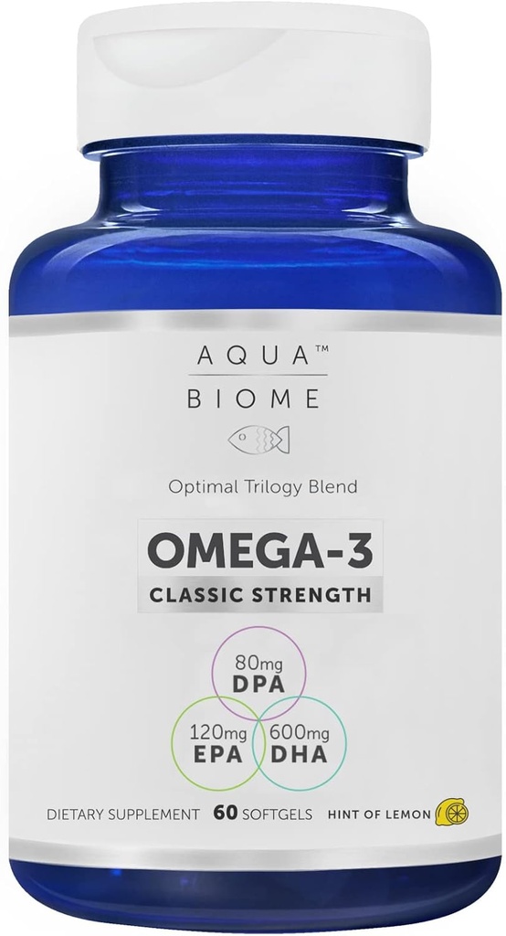 Enzymnica High Potency Fish Fish, EPA DHA Omega 3 Phụ trợ 1 tháng cung cấp thức ăn cho cá không chất béo Omega 3 dung lượng axit béo