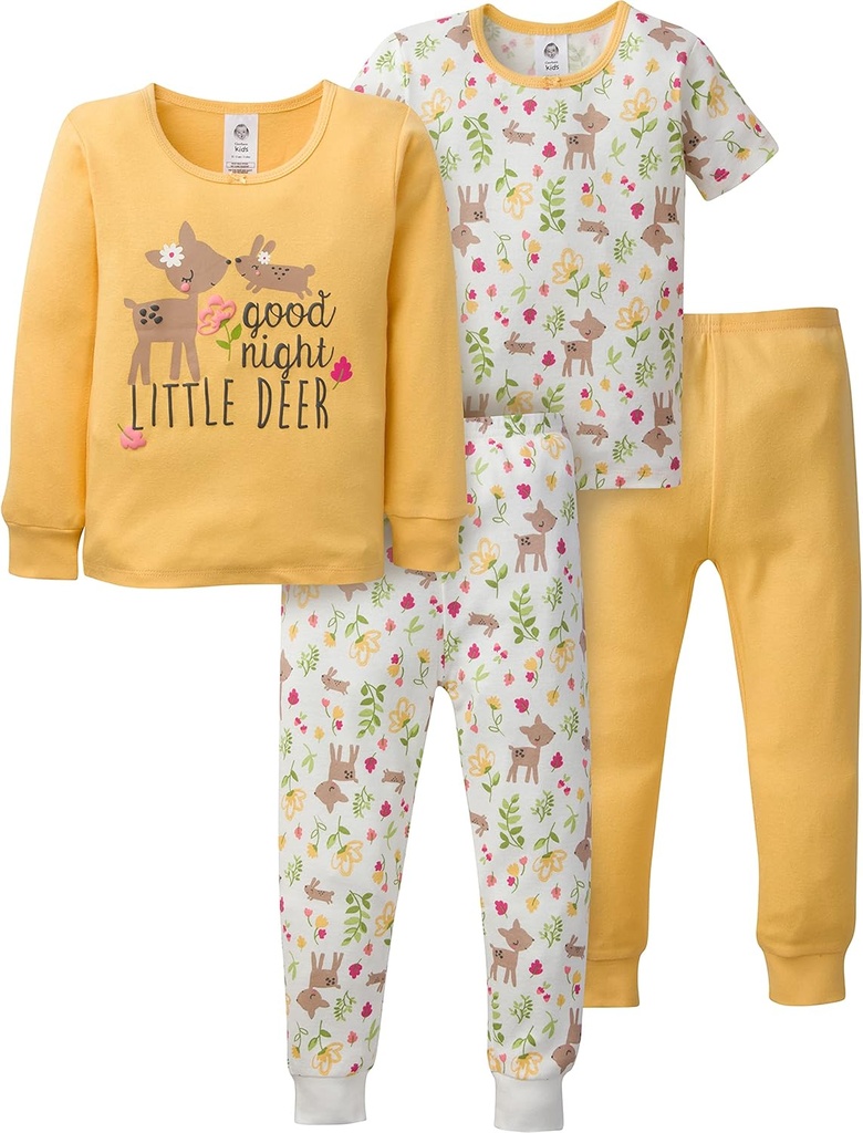 Gerber Baby Girls' Toddler Snug Fit 4-Piece