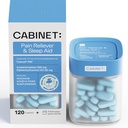 Kabinet: Nighttime Pain Reliever PM and Sleep Aid for Heads, Migréna Relief, Aches, and Pains Acetaminophen 500mg, Diphenhydramine HCl 25mg, 120 Caplet (Starter Kit)