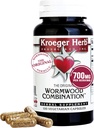 Kroeger Herb Productes, Cucwood Herb, Wal Blacknut, Clove, Quassia, Cuc Wood Detox Clearse - Vegetan Capsules, No-GMO, Guttin Free, No Preservitius o Fillers - 100 Capules, Fets als EUA