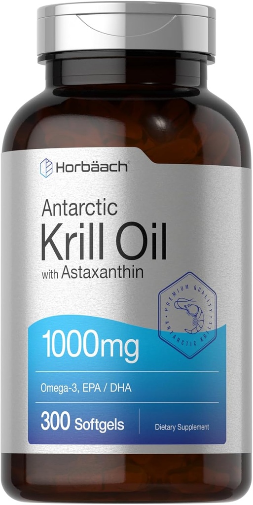 Horbäach Antarctic ulei Krill 1000mg Softgels 