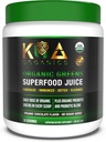 Verds Superfod Juice Powder - Orguecal de USDA Super Greenowder amb Spirulina, Chlorella, Tatcha, Fatzins, Digestive Enzymes i Probiotics - Chocolate Flavor - 30 Serv