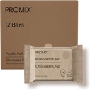 ProMix Nutrition Protein Puff Bares, 12-Pack - Chocolate Chip - Marshmallow Crispy Treat - Great Tasting &amp; Healthy On The Go Snack - High Protein & Low Calorie - Non-GMO &amp; Free from Gluten, Soy, &amp; Corn