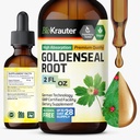 BIO KRAUTER Goldenseal Root Extract Liquid - Vegan Respiratory Support - Golden Seal Drops - Alkohol &amp; Zucker kostenlos - 2 Fl.Oz.