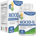 Mood- XL: 30- Day Mood Support Supplementary (All- in-1 Blend) s 13 Aktivní ingredience CLAS124; Zdravé Mood doplňky & Vitamíny CLAS124; 1- Měsíční dodávky CLAS124; 60 Kapsle