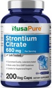 NusaPure Strôncio 680 mg 200 Caps vegetarianos (Não-GMO, Vegan)