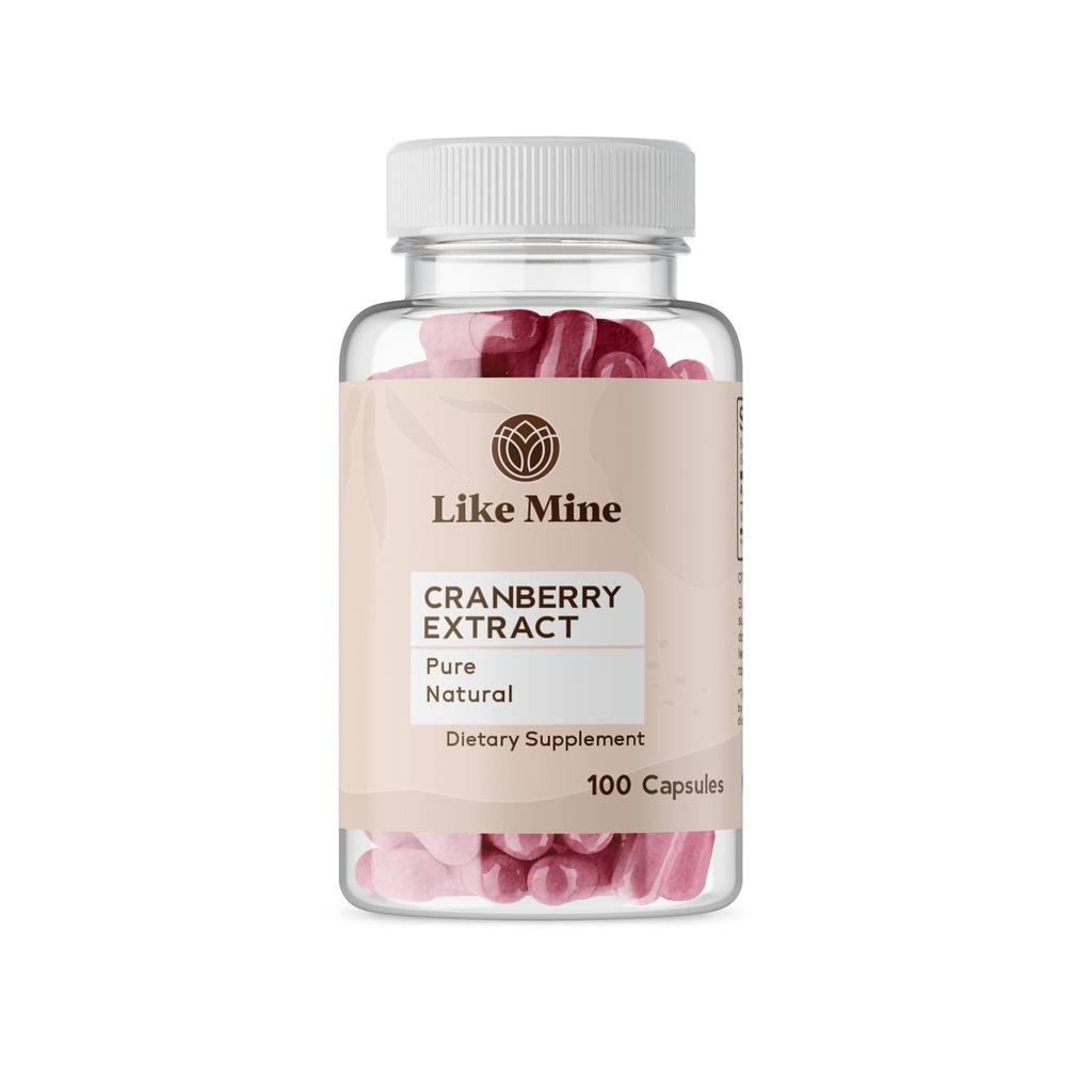 Like Mine Cranberry Extract (100 Capsules) Pure, No Additives, Single Ingredient (100 Count)