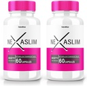 (2 Pack) Nexaslim Capsule, Nexaslim Metabolismus Booster Formule, Dietní dodatek pro pokročilé hubnutí, Maximální síla All- přírodní pilulky pro cílení břišní tuk, Nexa Slim Review (120 Kapsle)