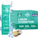MyHy Liquid Hydration Packets, Electrolyte Drink Mix for Adults & Kids Hydration Support, Defiration Relief for Travel, Бременност, Фитнес, Ергенско и бакалавърско парти  по случай Island Ice, 50 Count