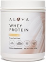 Alaya Naturals - Poudre de protéines de lactosérum d'herbe - Vanilla Flavor, tous naturels, sans hormones - 20g de protéines par portion - Non-OGM, sans rBGH, sans gluten - Grande source de BCAA