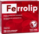 Qadınlar, Kişilər və Uşaqlar üçün Ferrolip Iron Supplement (20 Limon Flavored ◆ Sachets) - Gastrointestinal Comfort və No Metallic Taste - Vegan və Gluten Pulsuz