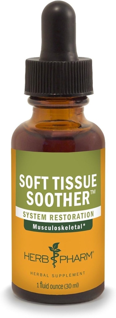 Herb Pharm mehko tkivo Soother Herbal Liquid Formula za podporo mišično-skeletnega sistema - 1 Ounce