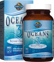 Zahrada života oceány 3 Za Omega-3 s OmegaXanthin, EPA, DHA doplňky, Rybí olej s 1200 mg Omega 3, Astaxanthin & Brown Seaweed Extract - 60 Softgels