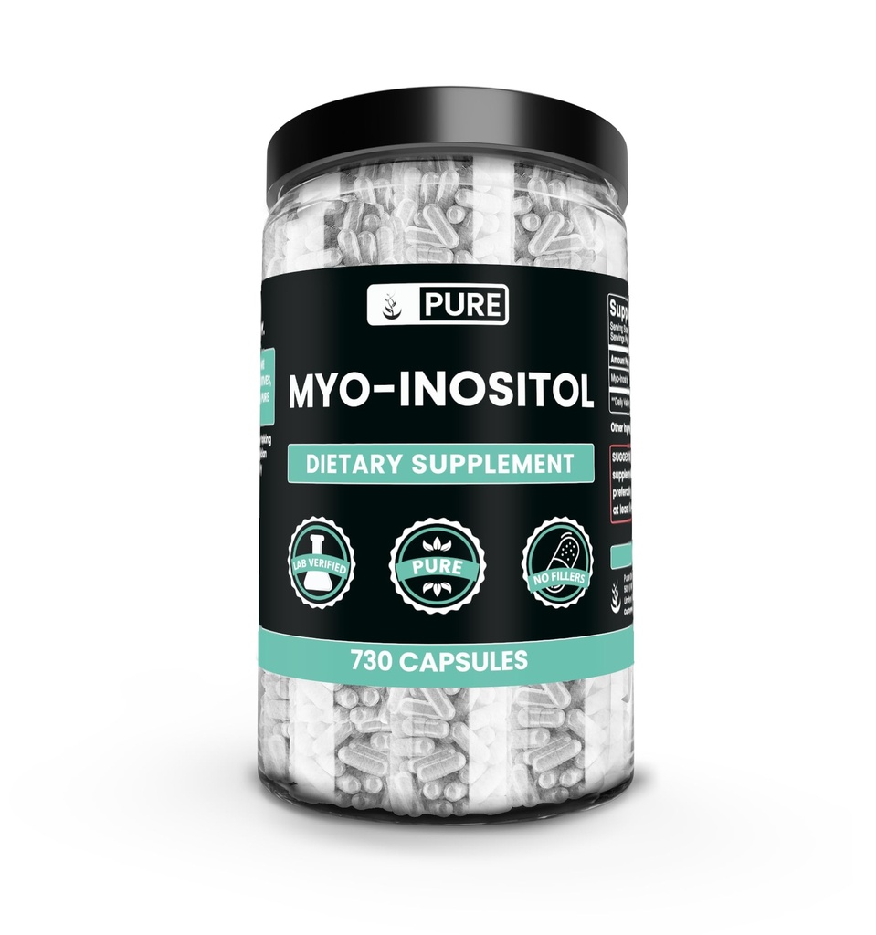 Pure Original Ingredients Myo-Inositol (730 Capsules) No Magnesium Or Rice Fillers, Always Pure, Lab Verified