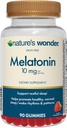 Naturens Wonder Drug-Free Melatonin 10 mg Gummies för vuxensömnhälsa, 100% Drug Free Sleep-hjälp, främja hälsosam sömn och vakna rytm och mönster, 45 Day Supply, 90 Count