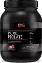 GNC AMP Pure Isolate Whey Protein Pulver, Muskelwachstum, Erholung, Leistung, 25g Protein, 5g BCAA, 1g Zucker, 130 Kalorien oder weniger, 3. Partei getestet, Glutenfrei, Erdbeere, 28 SVG