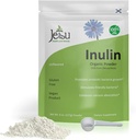 Jetsu Inulin Powder Organic Chicory Root (FOS) - Oppløselig Inulin Fiber Prebiotic Intestinal Support, forbedrer kalsiumabsorpsjon, stimulerer vennlige bakterier, fremmer prebiotisk vekst, 8oz