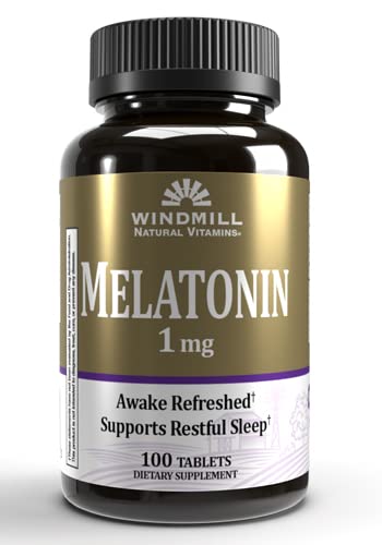Windmill- Melatonin, 1mg, 100 Tablets (Pack 1)