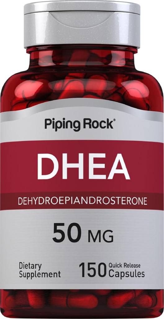 Piping Rock DHEA 50 mg de 150 gélules pour hommes et femmes